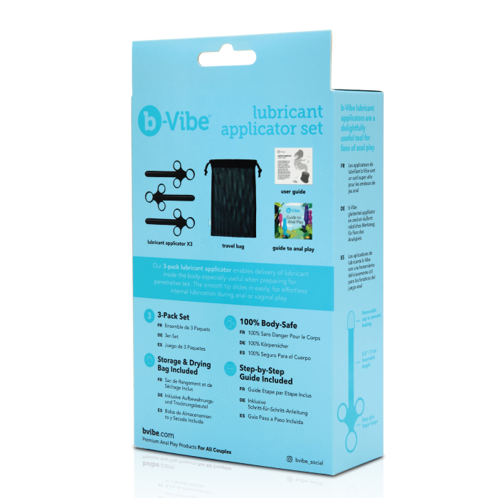 Набір аплікаторів для змащення B-Vibe, чорні, 3 шт.