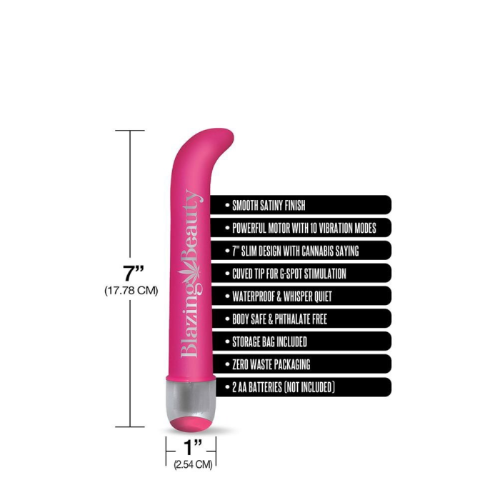 Вібратор Buzzed G-spot Vibe, яскраво-рожевий, 17,7 см