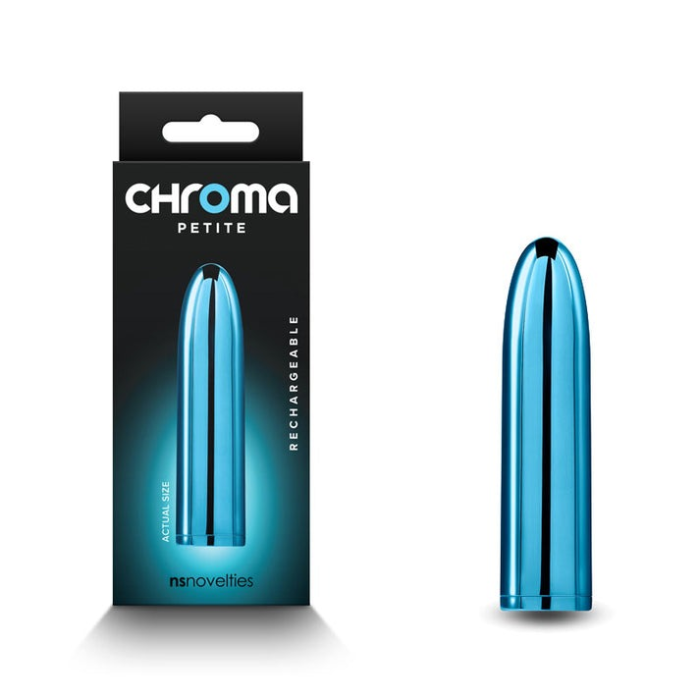 Віброкулька NS Novelties, що перезаряджається, Chroma Petit, блакитний