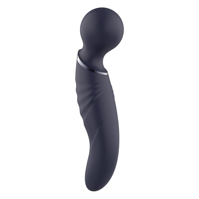 Вібратор мікрофон вигнутий подвійний стимуляції Dream Toys Glam Dual Wand Vibe, фіолетовий
