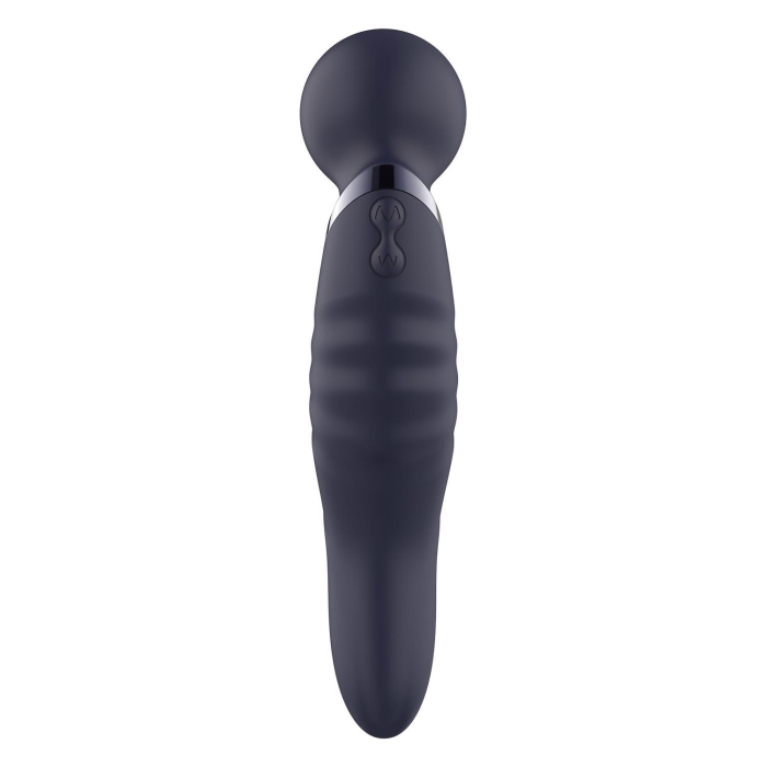 Вібратор мікрофон вигнутий подвійний стимуляції Dream Toys Glam Dual Wand Vibe, фіолетовий