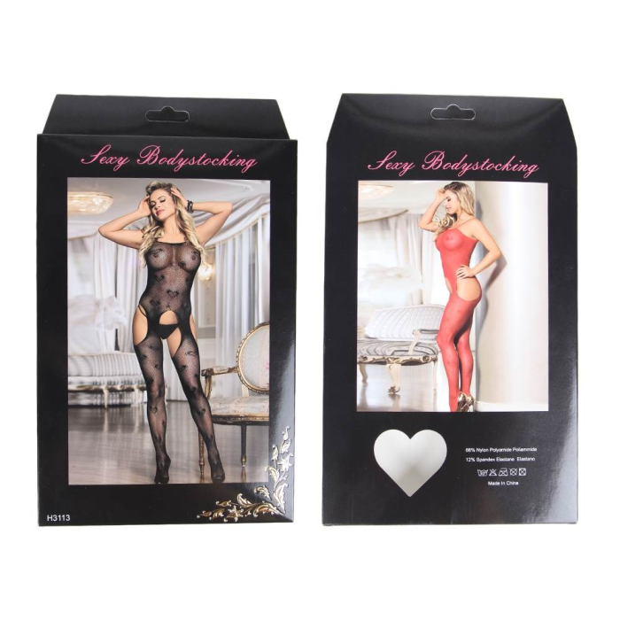 Комбінезон із візерунком серцями Star Night Heart Mesh з імітацією панчох, XS-M
