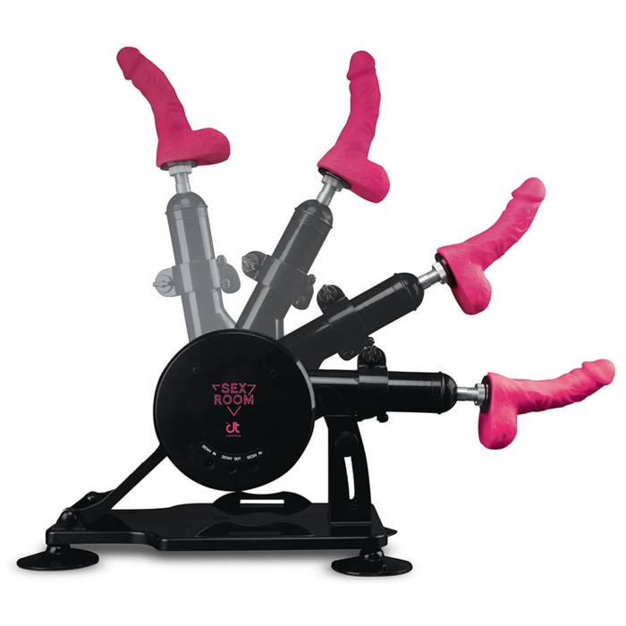 Секс-машина Dreamtoys Sex Room Sex Machine з насадками та пультом, чорна