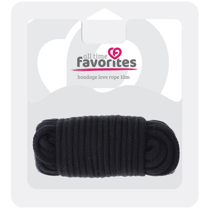 Мотузка для бондажу Dream Toys All Time Favorites чорна, 10 м