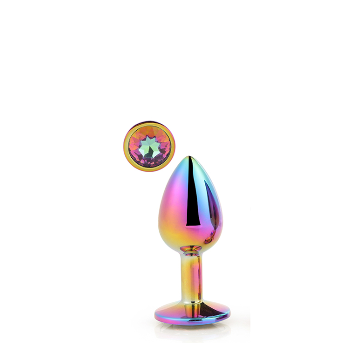 Dt21781 Райдужна анальна пробка GLEAMING LOVE MULTICOLOUR PLUG SMALL