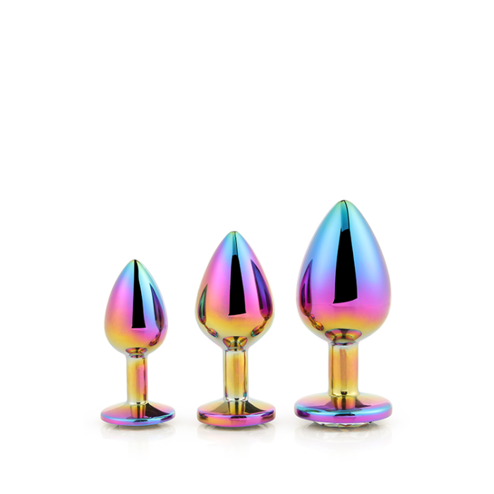 Набір райдужних анальних пробок GLEAMING LOVE MULTICOLOUR PLUG SET