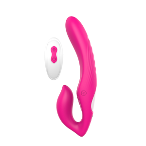Безремневий страпон VIBES of LOVE REMOTE DOUBLE DIPPER
