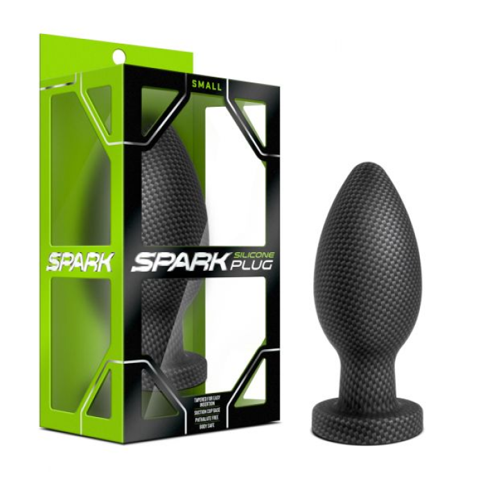 Анальна пробка силікон BLUSH SPARK SILICONE PLUG SMALL CARBON FIBER