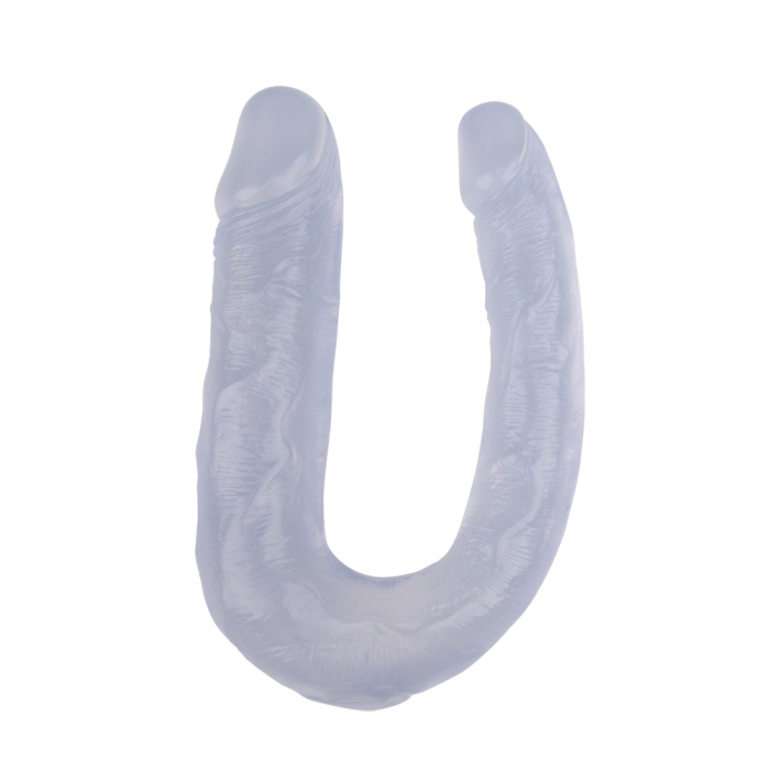 Фалоімітатор подвійний Chisa Hi-Rubber 13 Inch Dildo, прозорий
