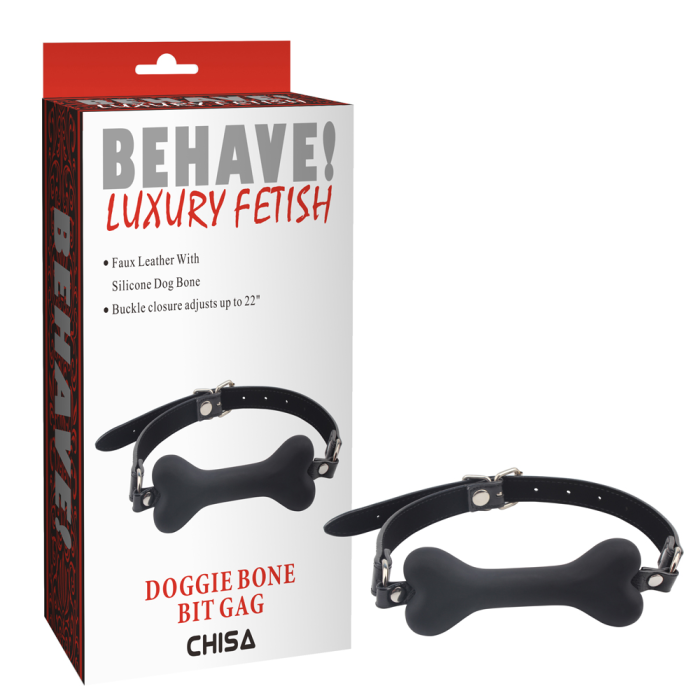Кляп кісточка Chisa Behave!Luxury Fetish, чорний