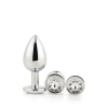 Набір анальних пробок Dream Toys GLEAMING LOVE SILVER PLUG SET