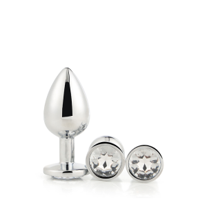 Набір анальних пробок Dream Toys GLEAMING LOVE SILVER PLUG SET