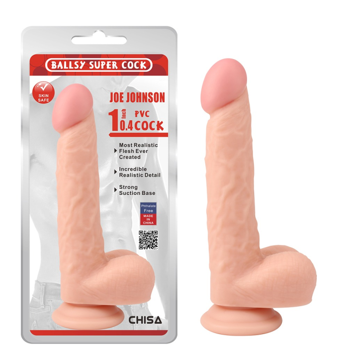 Фалоімітатор реалістичний на присосці Chisa Ballsy Super Cock 10.4, тілесний