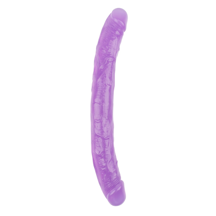 Фалоімітатор двосторонній фіолетовий Chisa Hi-Rubber 32,5 см * 3,5 см