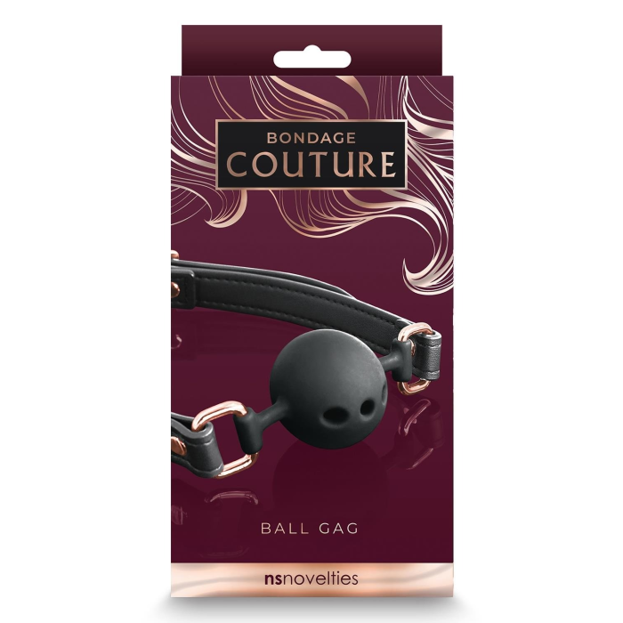 Кляп NS Novelties BONDAGE COUTURE BALL GAG BLACK