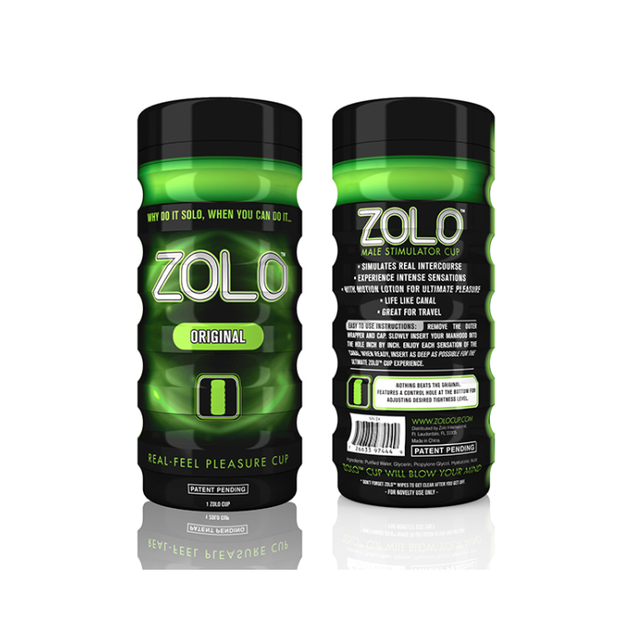 Мастурбатор у колбі Zolo Original Cup, зелений