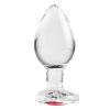 Скляна анальна пробка ADAM ET EVE RED HEART GEM GLASS PLUG LARGE