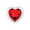 Скляна анальна пробка ADAM ET EVE RED HEART GEM GLASS PLUG LARGE