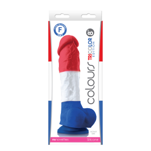 Фалоімітатор силікон NS Novelties COLOURS PLEASURES TRICOLOR 8" DILDO