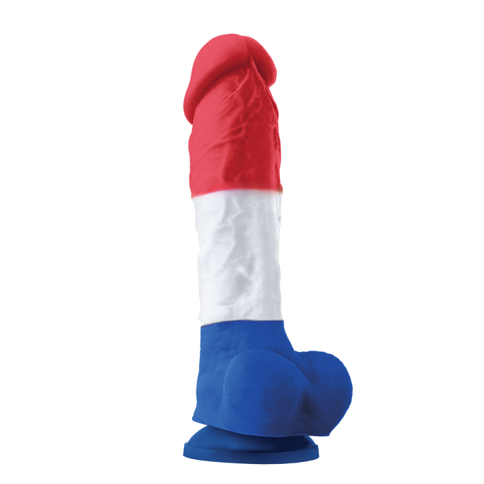 Фалоімітатор силікон NS Novelties COLOURS PLEASURES TRICOLOR 8" DILDO