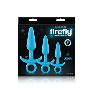 Набір анальних пробок, що світяться NS Novelties FIREFLY PRINCE KIT BLUE
