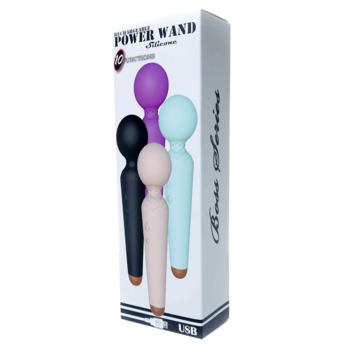 Вібро-мікрофон блакитний Rechargeable Power Wand USB 10 Functions