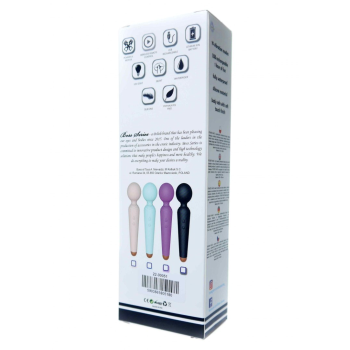 Вібро-мікрофон блакитний Rechargeable Power Wand USB 10 Functions