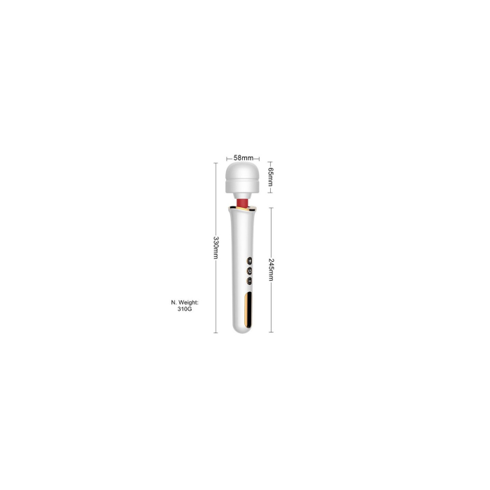 Вібратор-мікрофон білий Massager Super Powerful 10 Function