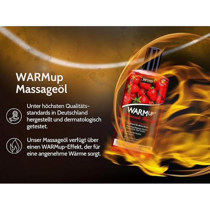 Розігріваюча їстівна масажна олія WARMup Strawberry, 150 мл