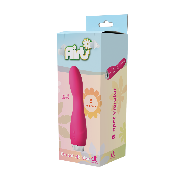 Вібратор для точки G Dream Toys Flirts G-Spot, рожевий, 17 см х 3 см