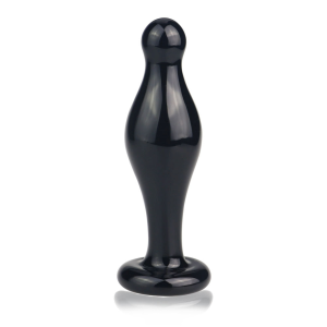 Скляна Анальна пробка 4,5" Glass Romance Black