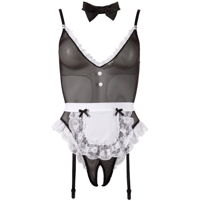 Рольовий костюм покоївки Cottelli Collection Maid Body 3 предмети, M