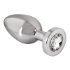 Анальна пробка з каменем You2Toys Jewel Buttplug, срібляста, Small