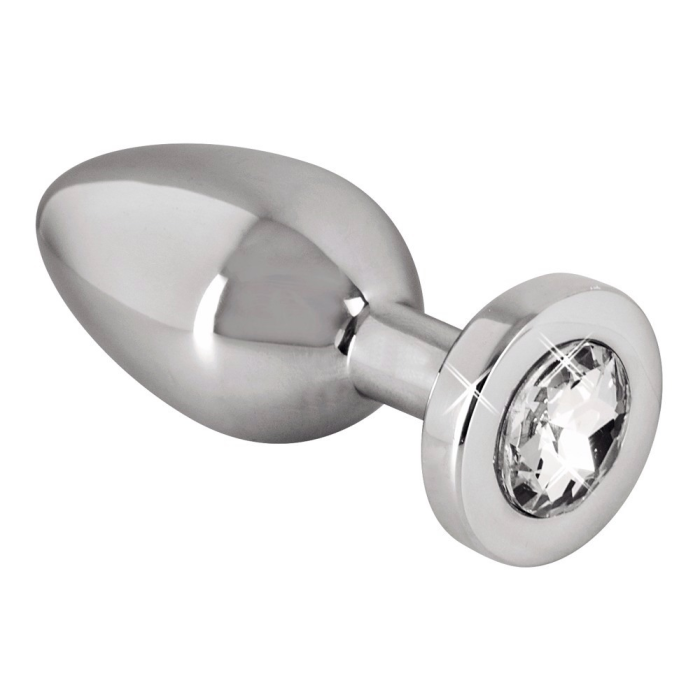 Анальна пробка з каменем You2Toys Jewel Buttplug, срібляста, Small
