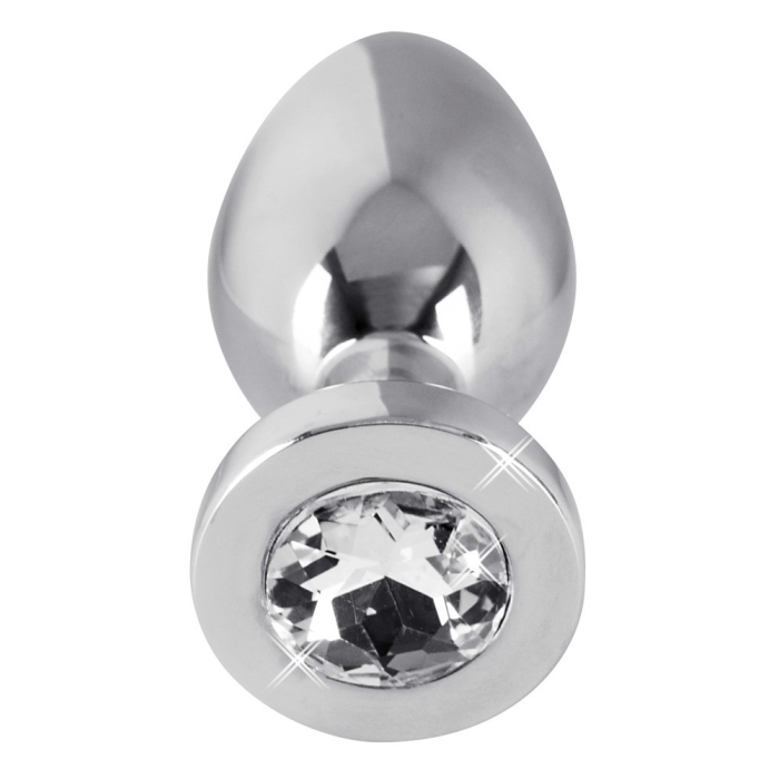 Анальна пробка з каменем You2Toys Jewel Buttplug, срібляста, Small