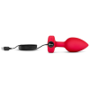 Анальна пробка з вібрацією та пультом керування B-Vibe Vibrating Heart Plug червона, M/L