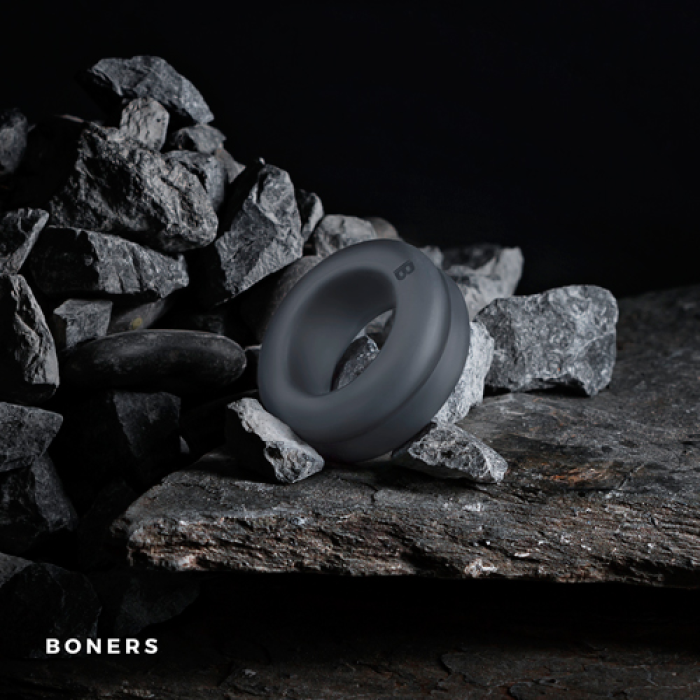 Ерекційне кільце із силікону Boners Diamond, сіре