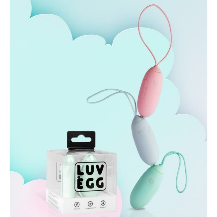 Віброяйце з пультом LUV EGG блакитне