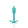 Безшовна силіконова анальна пробка з обтяженням B-Vibe - Snug Plug 1 зелена