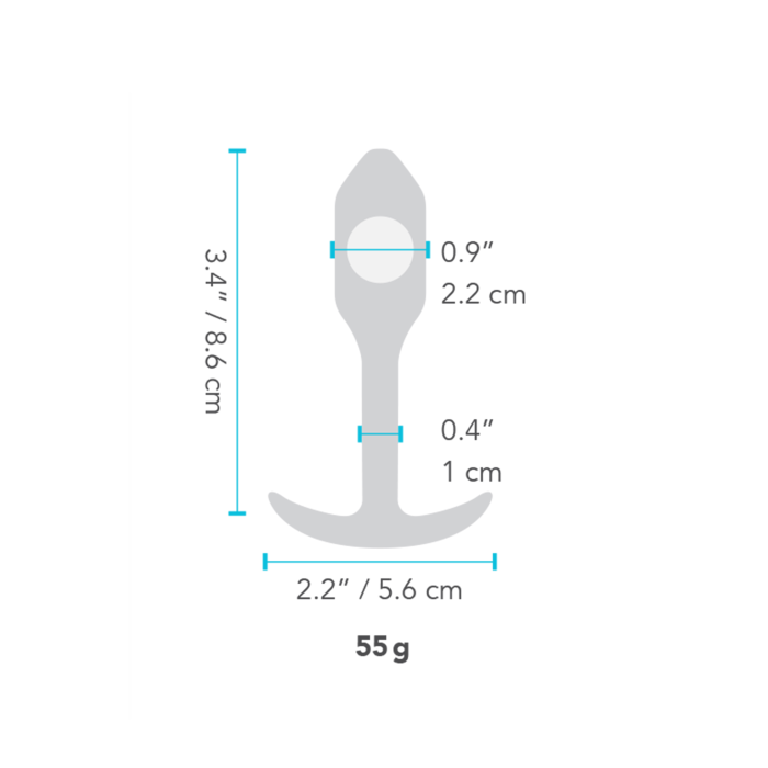 Безшовна силіконова анальна пробка з обтяженням B-Vibe - Snug Plug 1 зелена