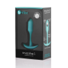 Безшовна силіконова анальна пробка з обтяженням B-Vibe - Snug Plug 1 зелена