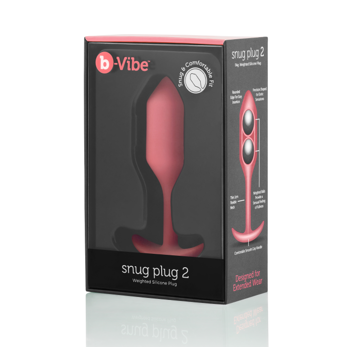 Безшовна силіконова анальна пробка з обтяженням B-Vibe - Snug Plug 2