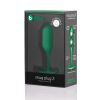 Анальна пробка із зміщеним центром ваги B-Vibe Snug Plug 2, силіконова, зелена