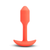 Анальна пробка з вібрацією розміру S B-Vibe Vibrating Snug Plug 1, помаранчева