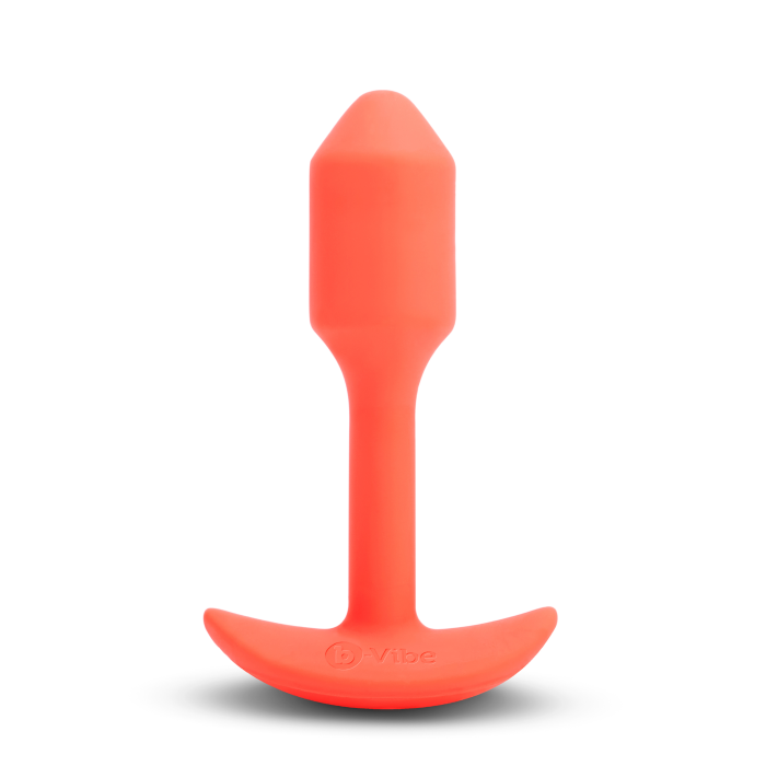 Анальна пробка з вібрацією розміру S B-Vibe Vibrating Snug Plug 1, помаранчева
