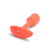 Анальна пробка з вібрацією розміру S B-Vibe Vibrating Snug Plug 1, помаранчева