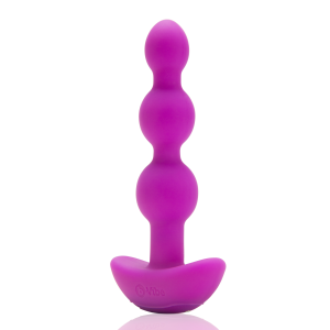 Анальні кульки з пультом, 2 мотори B-Vibe TRIPLET ANAL BEADS, фуксія