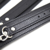 Наручники из экокожи DS Fetish Wrist Restraints чорні із сріблястою фурнітурою