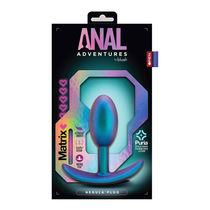 Анальний плаг, бірюзовий ANAL ADVENTURES MATRIX NEBULA PLUG