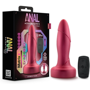 Анальна пробка з вібрацією та пультом Blush Anal Adventures Matrix, червона